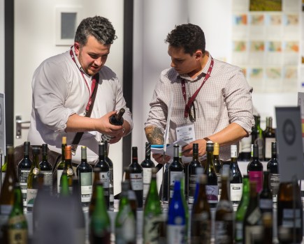 Wine tasting at london wine fair