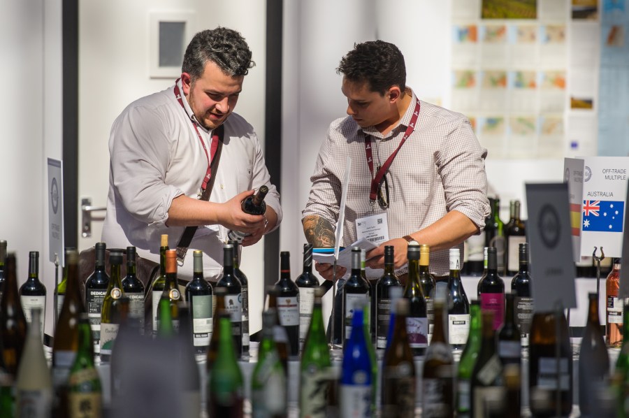 Wine tasting at london wine fair